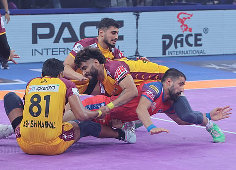 UP Yoddhas beat Telugu Titans 40-35 in the Pro Kabaddi League on Sunday