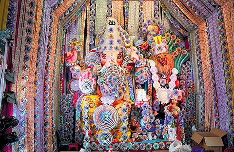 The pandal, open to the public from August 27 to 29, drew thousands of visitors. Security matched the grandeur, with 24/7 CCTV camera monitoring and police deployment. 