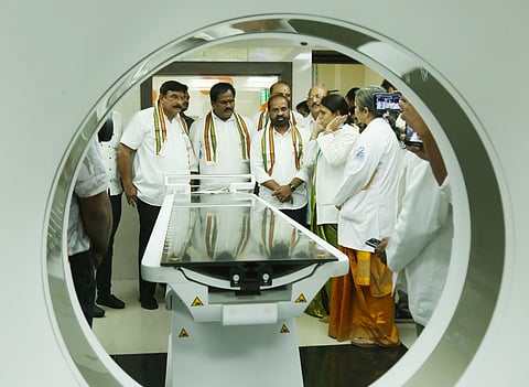 Health Minister Satya Kumar Yadav inaugurated advanced cancer equipment at King George Hospital (KGH) in Visakhapatnam on Monday 