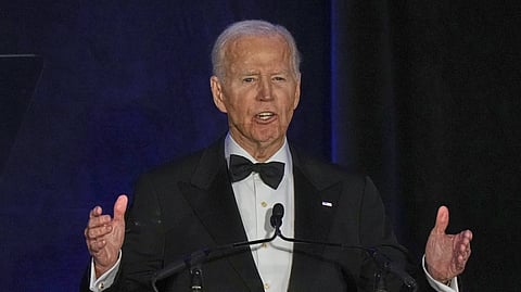 Former President Joe Biden speaks during the National Bar Association’s 100th Annual Awards Gala in Chicago, July 31, 2025. 