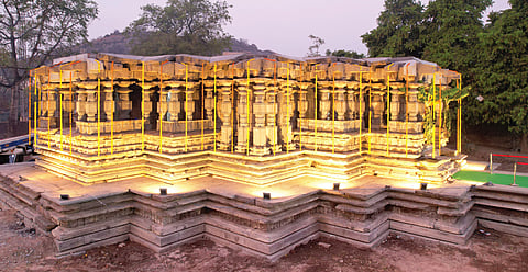 The Thousand Pillar Temple, built by Rudradeva (1158-1195) in Hanamkonda. 