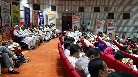 PM Modi’s decision to sit in the last row took many MPs by surprise. 