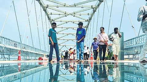 The collector said that since its inauguration, over 17.5 lakh tourists have walked on the glass bridge, which is maintained by qualified experts. 