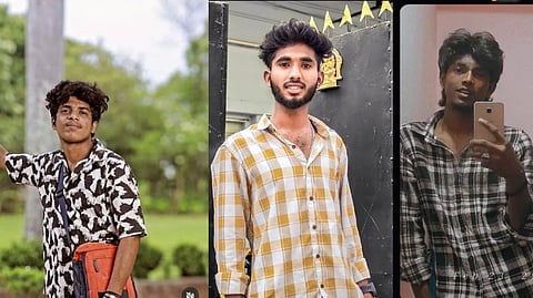From left to right: Santhosh (22) Sadiq (22) Lokesh (23)