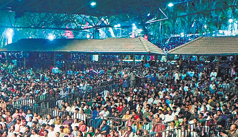 Nishagandhi – the popular auditorium which was the main venue of the Onam week celebrations – has a capacity to hold around 2,000- 2,500 people.