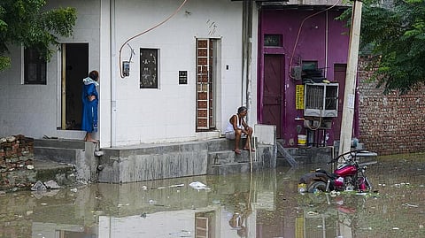 The Delhi government has sought help from Haryana to drain out the floodwater from Jharoda Kalan and some areas of Najafgarh 