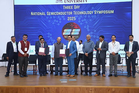 The inaugural day of the National Semiconductor Technology Symposium (NSTS) 2025 commenced today at VIT-AP University, Amaravati.