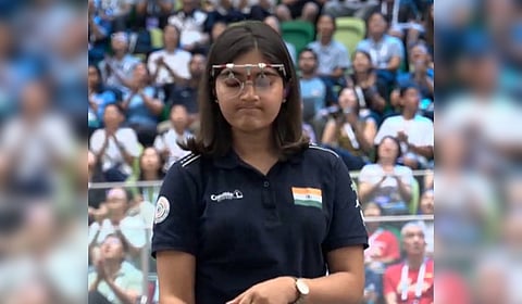 Esha edged out home favourite Yao Qianxun by 0.1 point in a tense final.