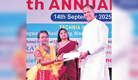 Social Welfare Minister Ravinder Indraj Singh at the Hindi Diwas celebration on Sunday, September 15, 2025.