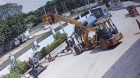 A CCTV screengrab of the tragedy.