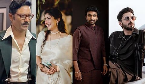 L to R: Actors SJ Suryah, Sai Pallavi, Vikram Prabhu and music composer Anirudh.