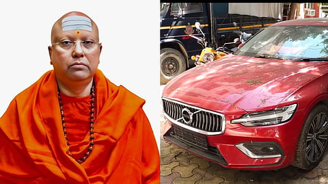 Police recovered a Volvo with a forged number plate from the basement of Sri Sharada Institute of Indian Management in New Delhi.