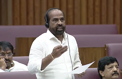 Minister Satya Kumar Yadav during the council session on Wednesday. 