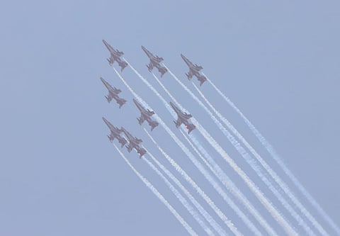 The MiG-21 flying for the last time at the Chandigarh Air Force Station 
