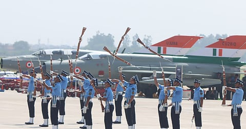 The MiG-21 was given a fitting farewell on Friday (Photo | Special arrangement)