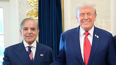 Sharif said that Trump's efforts for peace helped avert a more threatening war in South Asia.