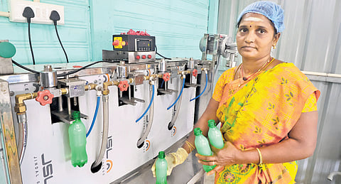 From 1kg of betel leaves, Renuga extracts 900 ml liquid, which she turns into a drink, proudly naming it Mr Green. She has also developed a sugar-free version of the drink