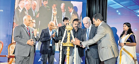 The inauguration of the Shaping Young Minds Programme being held at the
Uday Palace Convention Centre on Sunday