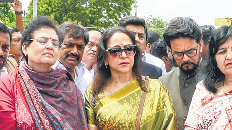 NDA delegation led by MP Hema Malini met the victims on Tuesday 