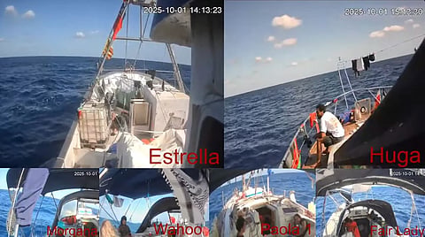 A flotilla of approximately 45 vessels carrying activists and politicians, including Swedish campaigner Greta Thunberg and Nelson Mandela's grandson, Mandla Mandela, departed Spain last month with the aim of breaking the blockade on Gaza, where the UN has declared a famine.