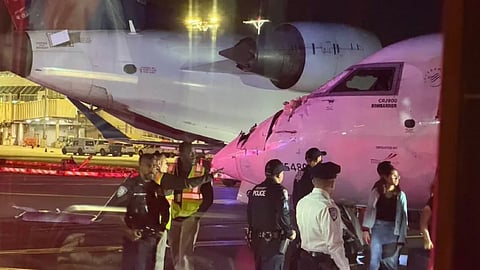 The port authority said operations at LaGuardia, one of the United States' busiest airports, were not interrupted.