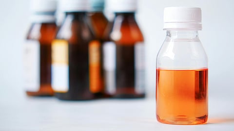 The syrup was produced at a factory in Kanchipuram, Tamil Nadu.