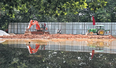 MEIL begins the construction of the state-of-the-art Osmania General Hospital complex at Goshamahal stadium in Hyderabad on Friday. 