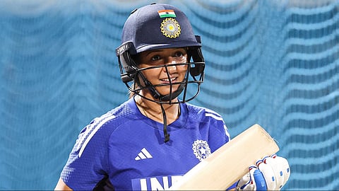 India captain Harmanpreet Kaur during a practice session on Saturday 