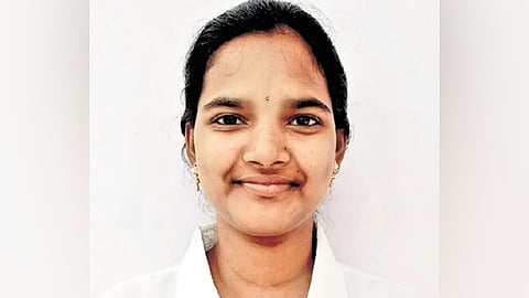 Talluri Pallavi topped the country in the Artificial Intelligence Programming Assistant (AIPA) category and received the National Award from Prime Minister Narendra Modi at Vigyan Bhavan in New Delhi 