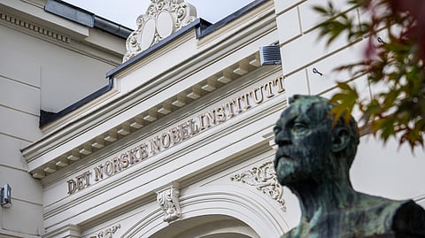  The Norwegian Nobel Institute is pictured in Oslo, Norway on September 25, 2024. 