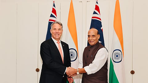Defence Minister Rajnath Singh held a bilateral meeting with Australian Deputy Prime Minister and Minister for Defence Richard Marles on Thursday.