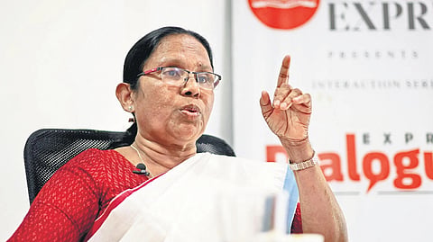 Senior leader K K Shailaja 