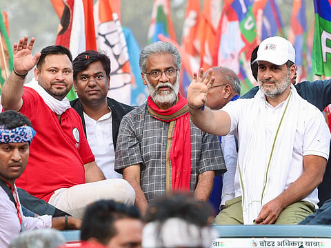 The INDIA bloc in Bihar comprises Rashtriya Janata Dal (RJD), Congress, CPI-ML (Liberation), CPI, CPI(M) and Vikassheel Insaan Party (VIP). 