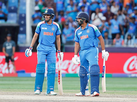 Shubman Gill with Rohit Sharma