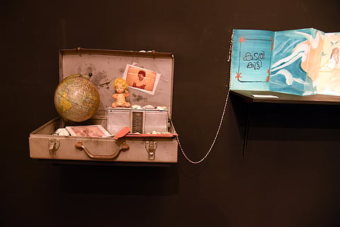 An art installation by Babitha Rajiv at the exhibition 
