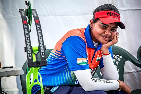 Jyothi Surekha Vennam beat Ella Gibson of Great Britain in the bronze medal match 