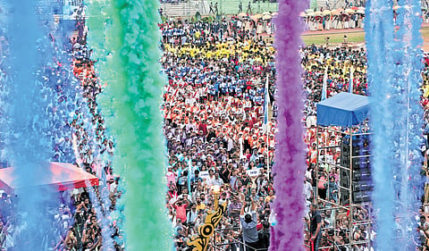 The inaugural ceremony of the 67th State School Sports Meet at University Stadium in Thiruvananthapuram 