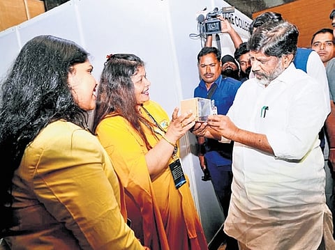 Deputy CM Mallu Bhatti Vikramarka at the Bioinspired Frontiers 2025 International Conference in Hyderabad on Wednesday.
