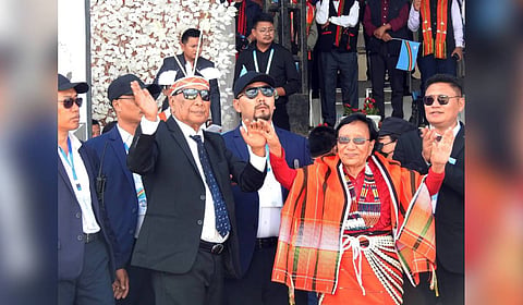 91-year-old Thuingaleng Muivah returned to his native Somdal village in Manipur’s Naga-majority Ukhrul district on Wednesday, Oct 22, 2025.