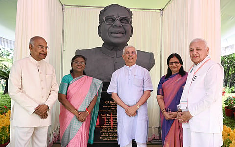 Speaking on the occasion, President Murmu described K R Narayanan’s life as “a story of courage, perseverance, and self-belief.” 