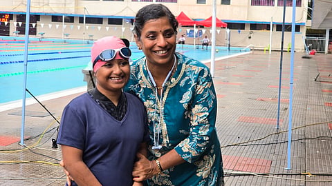 Lakshmi P with her mother Pushpa 