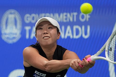 Mei Yamaguchi of Japan pulled off a fighting victory over Arina Rodionova of Australia in the Qualifiers on Sunday
