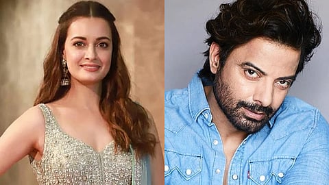 Dia Mirza (L) and Rahul Bhat (R)