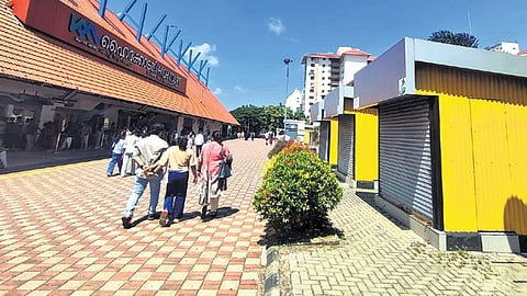 The GCDA shops in front of the High Court Water Metro terminal 