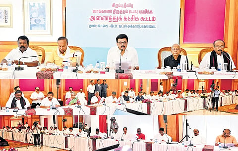 The meeting also decided to approach the Supreme Court, if the ECI failed to halt the revision process. 