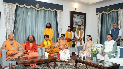 Sages and saints bless Chief Minister Dhami — bestow the title of "Protector of Dharma of Devbhoomi"
