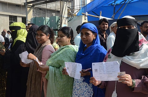 Muslim women voters in Patna Bhulwarisharif.
