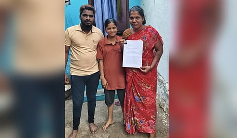 Sangavi (C)  received the certificate with an incorrect gender