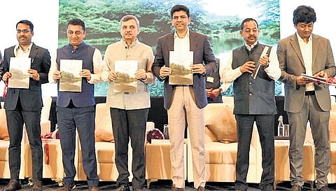 Union Minister of State for Communications Pemmasani Chandrasekhar inaugurated the National Watershed Conference in Guntur on Monday 