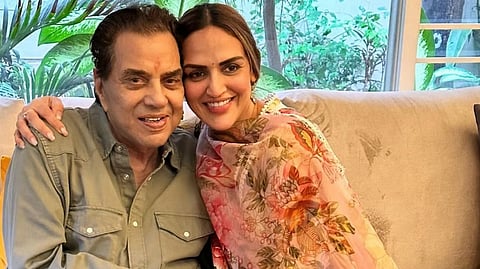 Esha Deol with Dharmendra